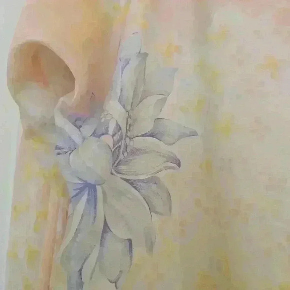 Edie johne 80s floral pink and blue  dress size small - Picture 4 of 13